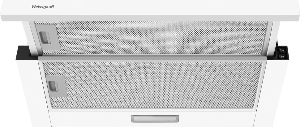 Вытяжка встраиваемая Weissgauff Tel 06 1M WE белый управление: кулисные переключатели (1 мотор)  