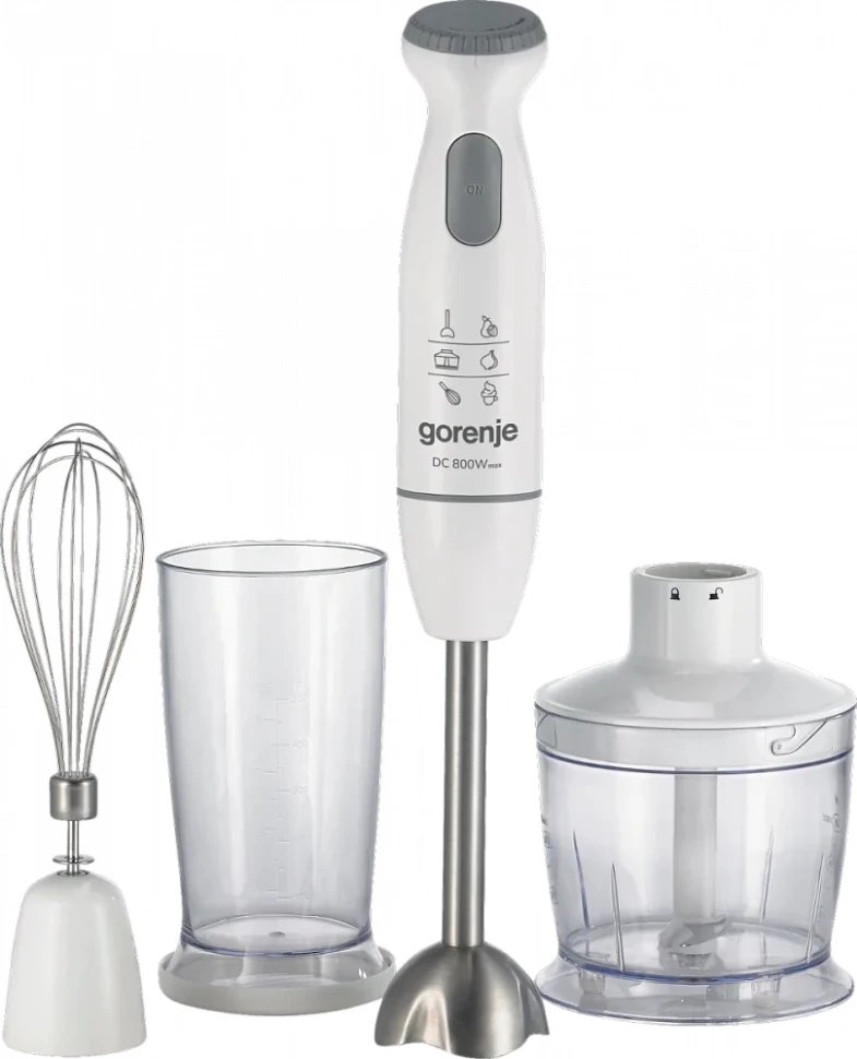 Блендер погружной Gorenje HBC804QW 800Вт белый/нержавеющая сталь  