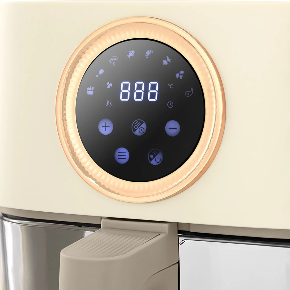 Аэрогриль Kitfort КТ-2258 4л 1400Вт бежевый/золотистый