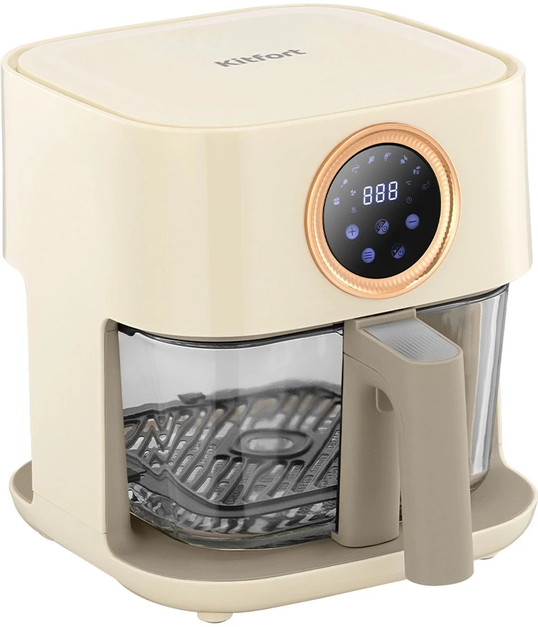 Аэрогриль Kitfort КТ-2258 4л 1400Вт бежевый/золотистый