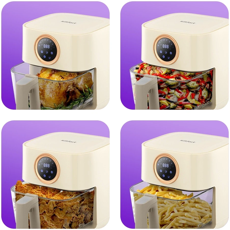 Аэрогриль Kitfort КТ-2258 4л 1400Вт бежевый/золотистый