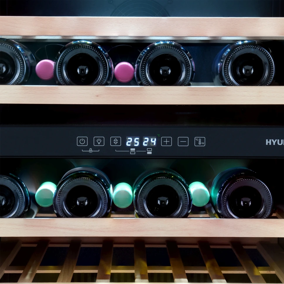 Винный шкаф Hyundai HBWC 0861 DU 1-нокамерн. черный