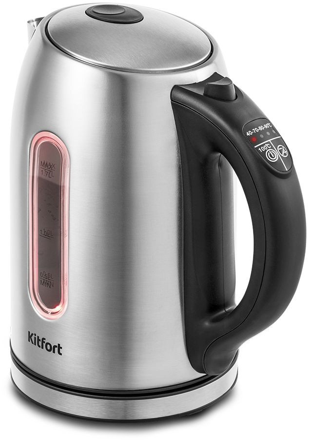 Чайник электрический Kitfort КТ-6106 1.7л. серебристый корпус: металл/пластик  