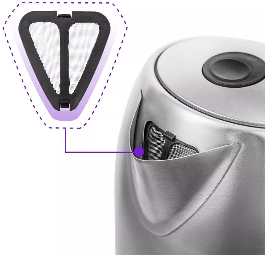 Чайник электрический Kitfort КТ-6106 1.7л. серебристый корпус: металл/пластик  