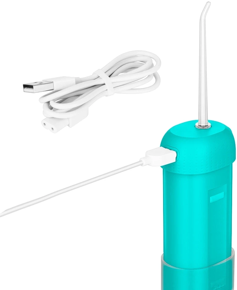 Ирригатор Kitfort КТ-2988 портатив. 2насад. белый/бирюзовый  