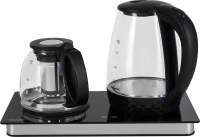 Чайник электрический Starwind SKG4044 1.8л. 1800Вт черный/серебристый корпус: стекло