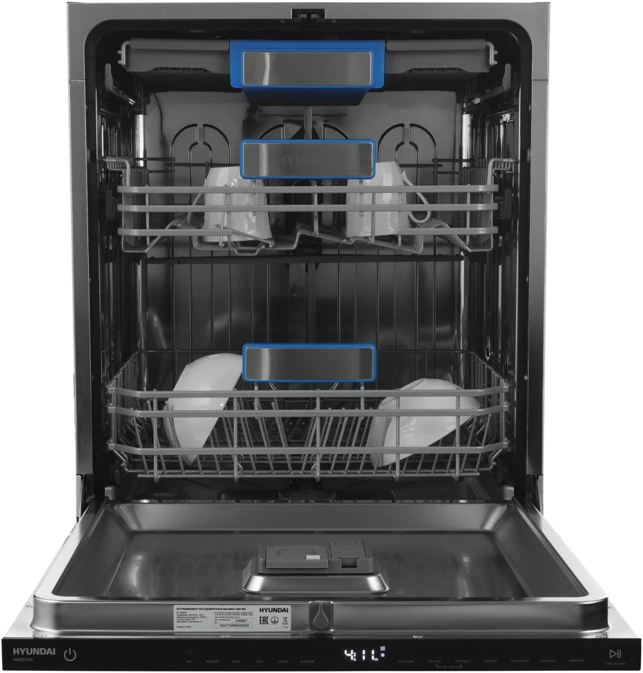 Посудомоечная машина встраив. Hyundai HBD 665 2100Вт полноразмерная нержавеющая сталь инвертор  