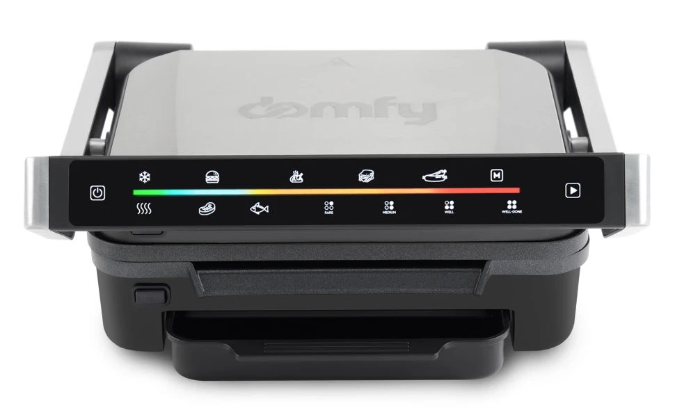 Электрогриль Domfy Metal DSM-EG703 2200Вт серебристый/черный