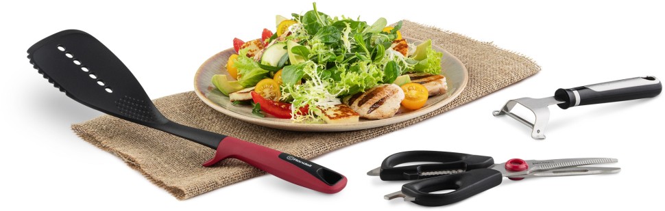 Шумовка для первых/вторых блюд Rondell Craft RD-1873 черный/красный упак.:картонная подложка