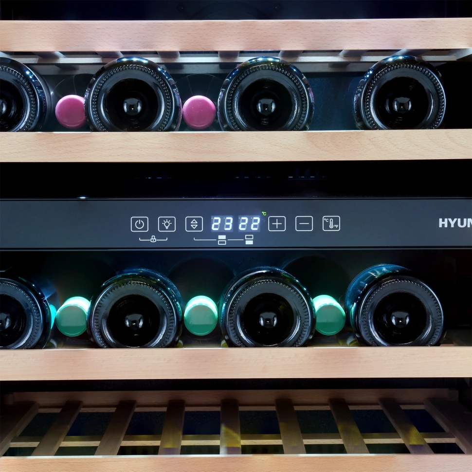 Винный шкаф Hyundai HBWC 0862 DUT 1-нокамерн. черный
