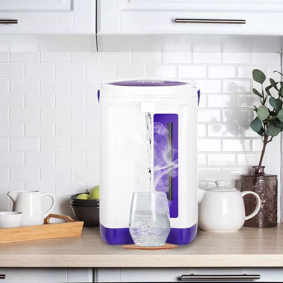 Термопот Kitfort КТ-2513 4.3л. 900Вт белый/фиолетовый  