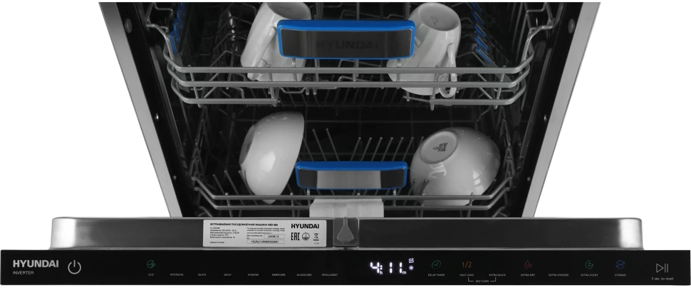 Посудомоечная машина встраив. Hyundai HBD 685 2100Вт полноразмерная нержавеющая сталь инвертор