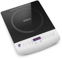 Плита Электрическая Kitfort КТ-101 белый/черный стеклокерамика (настольная)