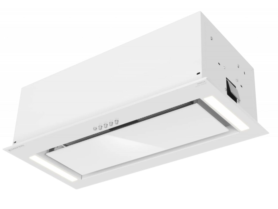 Встраиваемая вытяжка Meferi Power INBOX60WH Glass белый  