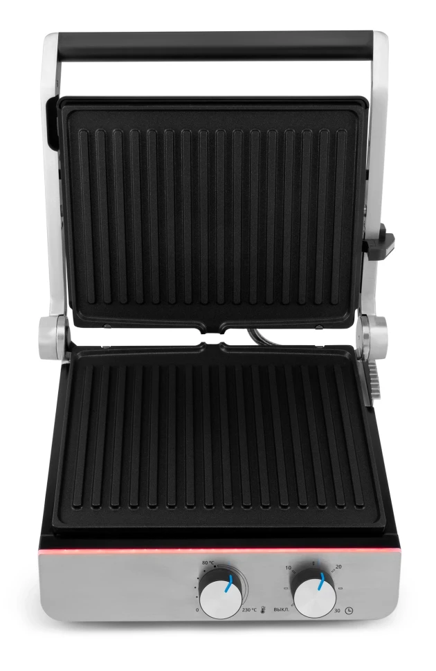 Электрогриль Domfy Metal DSM-EG502 2200Вт черный/серебристый