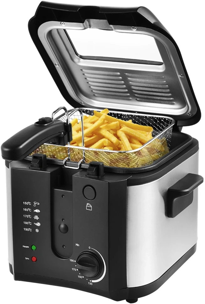 Фритюрница Kitfort КТ-2024 1600Вт черный/серебристый
