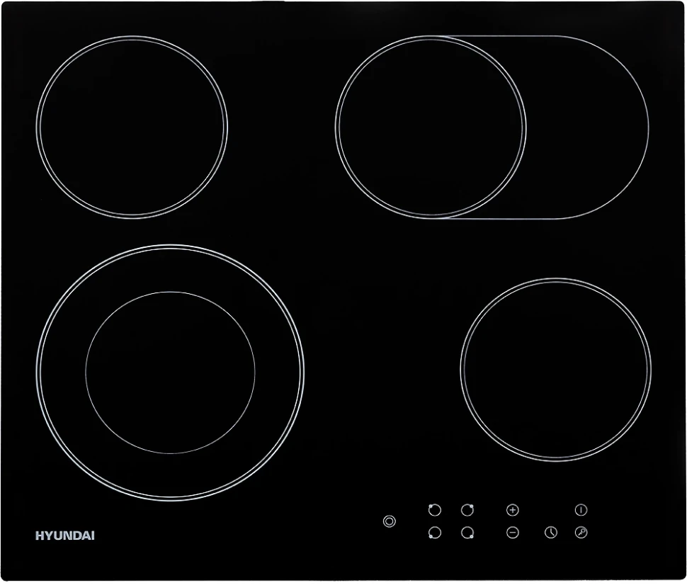 Варочная поверхность Hyundai HHE 6670 BG черный
