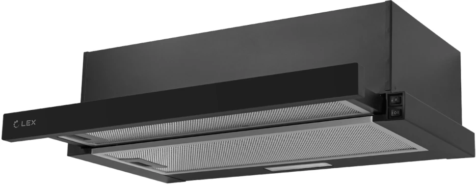 Вытяжка встраиваемая Lex Hubble 500 черный управление: кнопочное (1 мотор)  