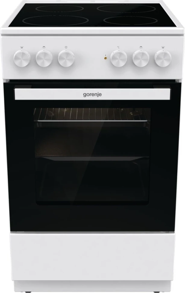 Плита Электрическая Gorenje GEC5A12WG-B белый стеклокерамика (без крышки)  