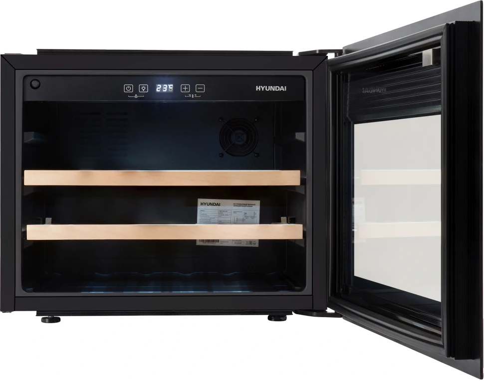 Винный шкаф Hyundai HBWC 0461 SCT 1-нокамерн. черный