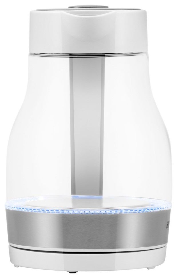 Чайник электрический Hyundai HYK-G3802 1.7л. 2200Вт белый/серебристый корпус: стекло  