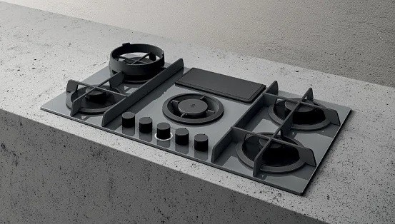 Газовая варочная панель с вытяжкой Elica NIKOLATESLA FLAME BL/A/88