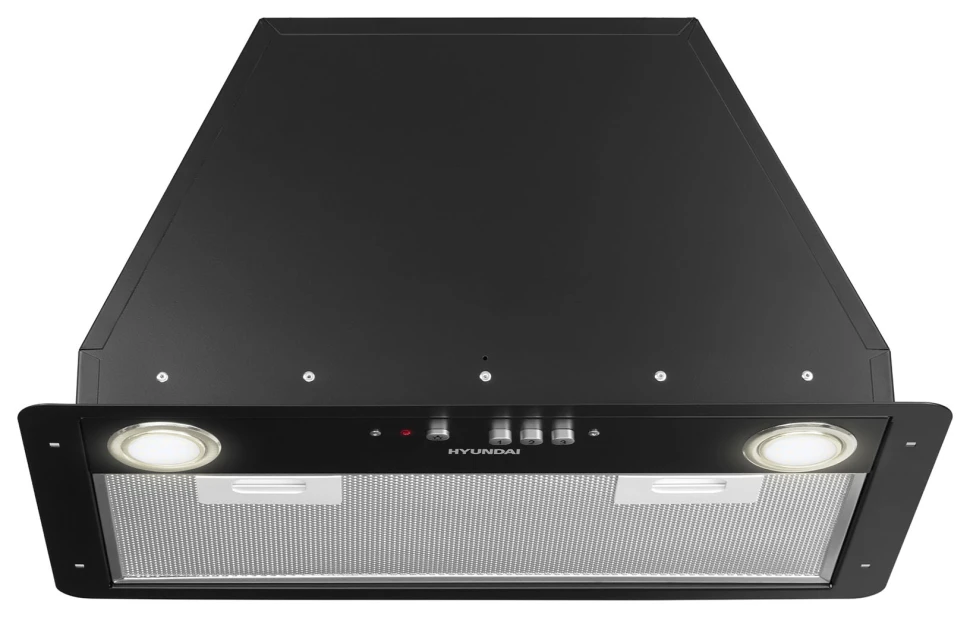 Вытяжка встраиваемая Hyundai HBB 6035 BK черный управление: кнопочное (1 мотор)  