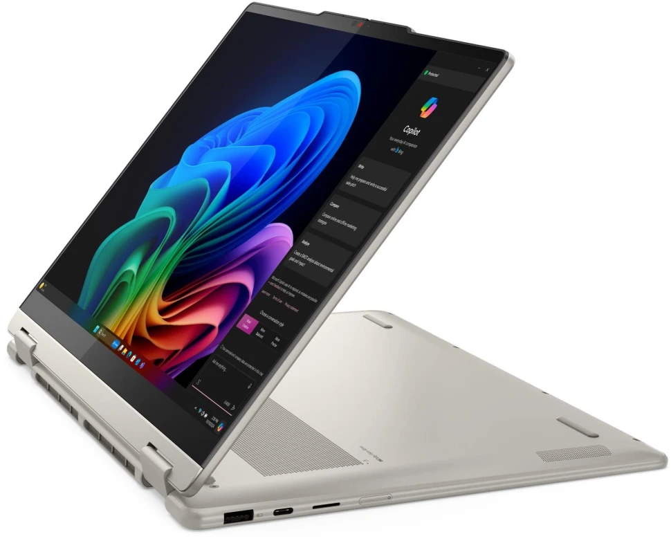 Ноутбук Lenovo Yoga 7 14AKP10 Ryzen AI 7 350 24Gb SSD1Tb AMD Radeon 860M 14" OLED Touch WUXGA (1920x1200) без ОС beige WiFi BT Cam (83JR0062RK)  