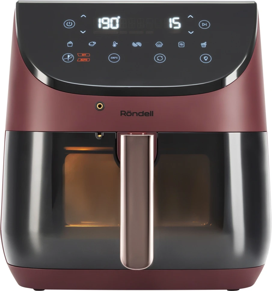 Аэрогриль Rondell RDE-AF888 1700Вт бургунди/черный