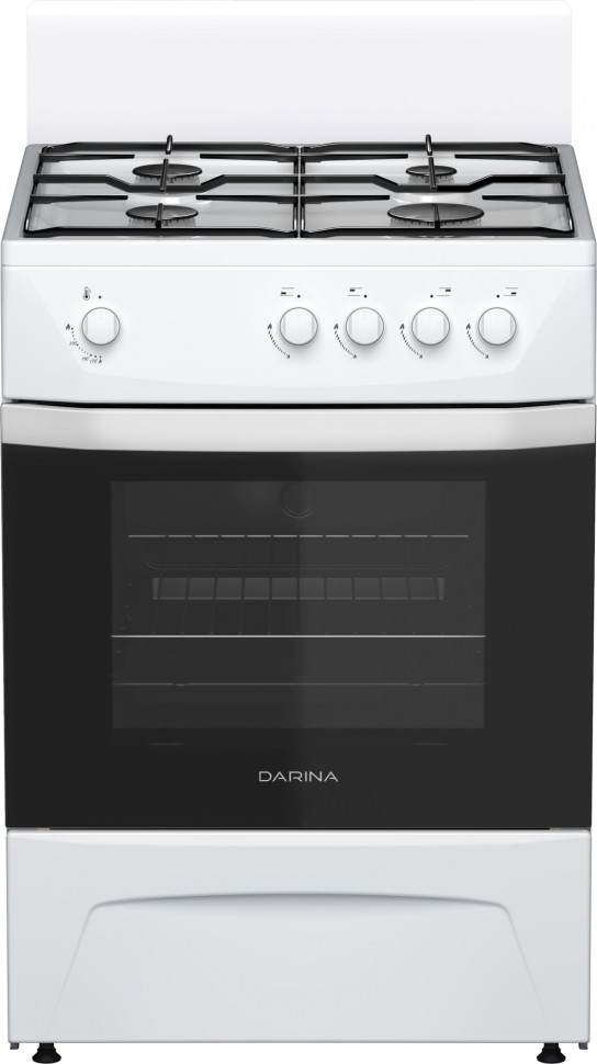 Плита Газовая Darina C 1001 W белый/черный (без крышки) реш.сталь