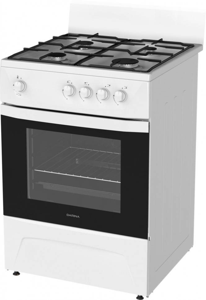 Плита Газовая Darina C 1001 W белый/черный (без крышки) реш.сталь
