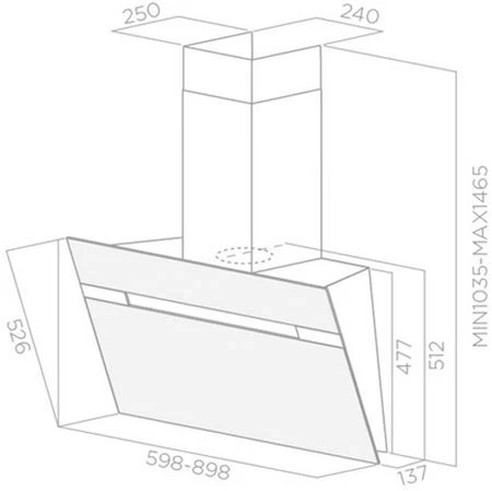 Вытяжка каминная Elica STRIPE IX/A/60/LX нержавеющая сталь управление: сенсорное (1 мотор)