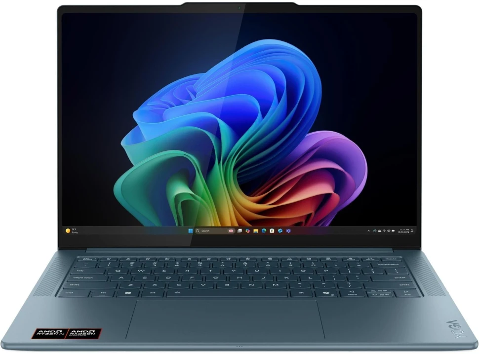 Ноутбук Lenovo Yoga Pro 7 14AKP10 Ryzen AI 7 350 32Gb SSD1Tb AMD Radeon 860M 14.5" OLED 3K (2944x1840) без ОС turquoise WiFi BT Cam (83KG0013RK)  