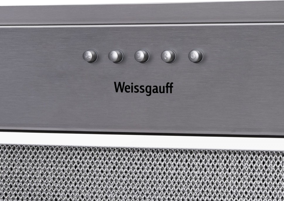 Вытяжка встраиваемая Weissgauff Alpha 50 PB IX нержавеющая сталь управление: кнопочное (1 мотор)  