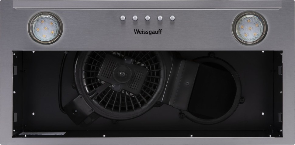 Вытяжка встраиваемая Weissgauff Alpha 50 PB IX нержавеющая сталь управление: кнопочное (1 мотор)  