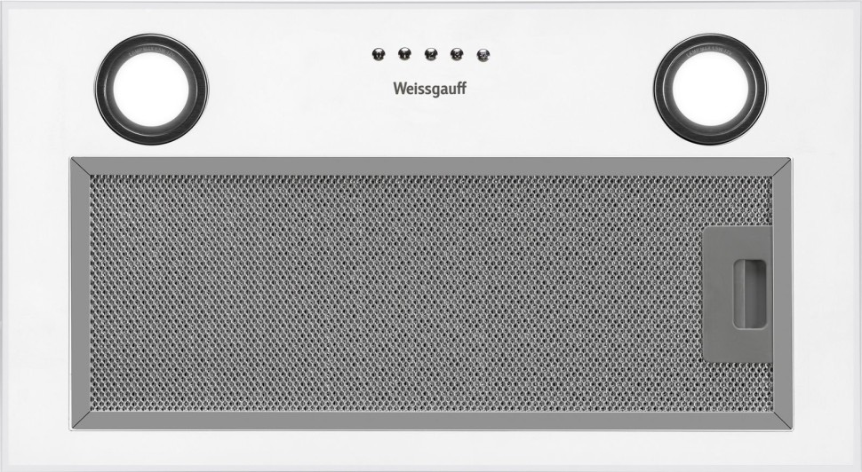 Вытяжка встраиваемая Weissgauff BOX 850 WH белый управление: кнопочное (1 мотор)  