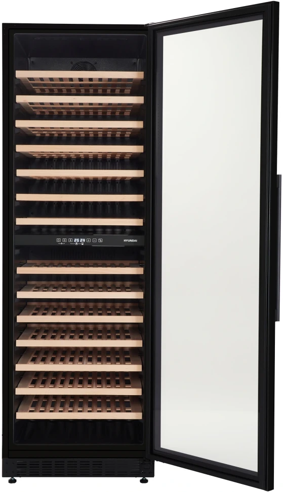 Винный шкаф Hyundai HBWC 1765 DC 1-нокамерн. черный