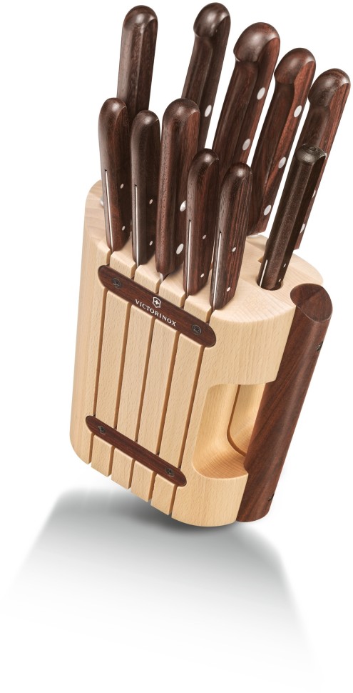 Набор ножей кухон. Victorinox Wood (5.1150.11) компл.:11предм. с подставкой дерево подар.коробка