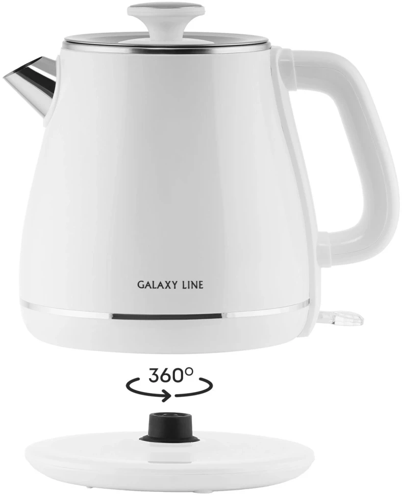 Чайник электрический Galaxy Line GL 0331 1.8л. 2200Вт белый корпус: пластик (ГЛ0331ЛБЕЛ)  