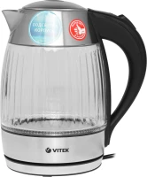 Чайник электрический Vitek VT-7030 1.8л. 2200Вт черный/серебристый корпус: нерж.сталь