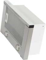 Вытяжка встраиваемая Elikor Интегра Glass 50Н-400-В2Д нержавеющая сталь/стекло белое управление: кнопочное (1 мотор)