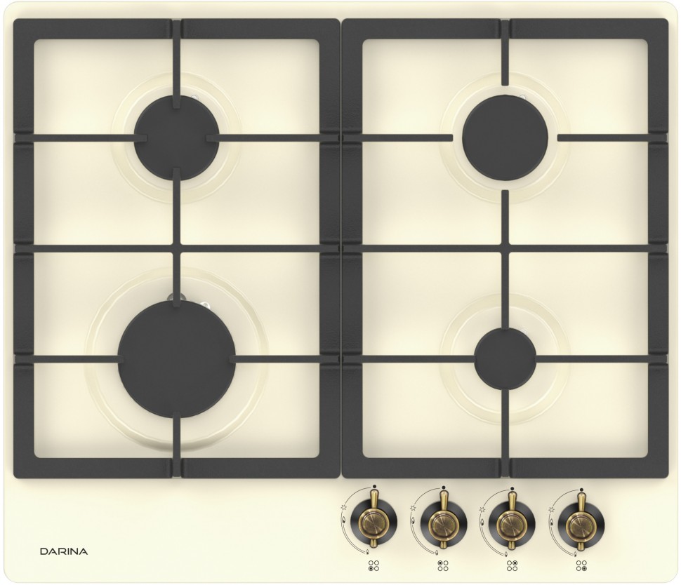 Газовая варочная поверхность Darina 1T38 BGM 341 12 Bg бежевый