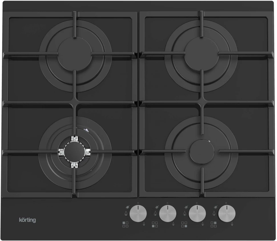 Газовая варочная поверхность Korting HGG 6722 CTN черный  