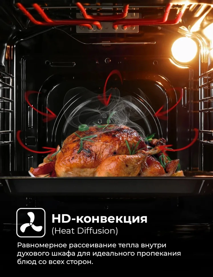 Духовой шкаф Электрический Lex EDM 4570 BBL черный  