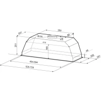 Вытяжка встраиваемая Krona Ameli 600 PB белый управление: кнопочное (1 мотор)
