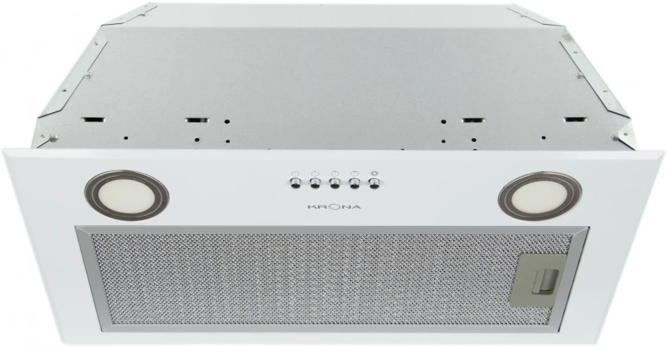 Вытяжка встраиваемая Krona Ameli 600 PB белый управление: кнопочное (1 мотор)