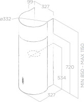 Вытяжка каминная Elica Stone IX/A/33 нержавеющая сталь управление: кнопочное (1 мотор)