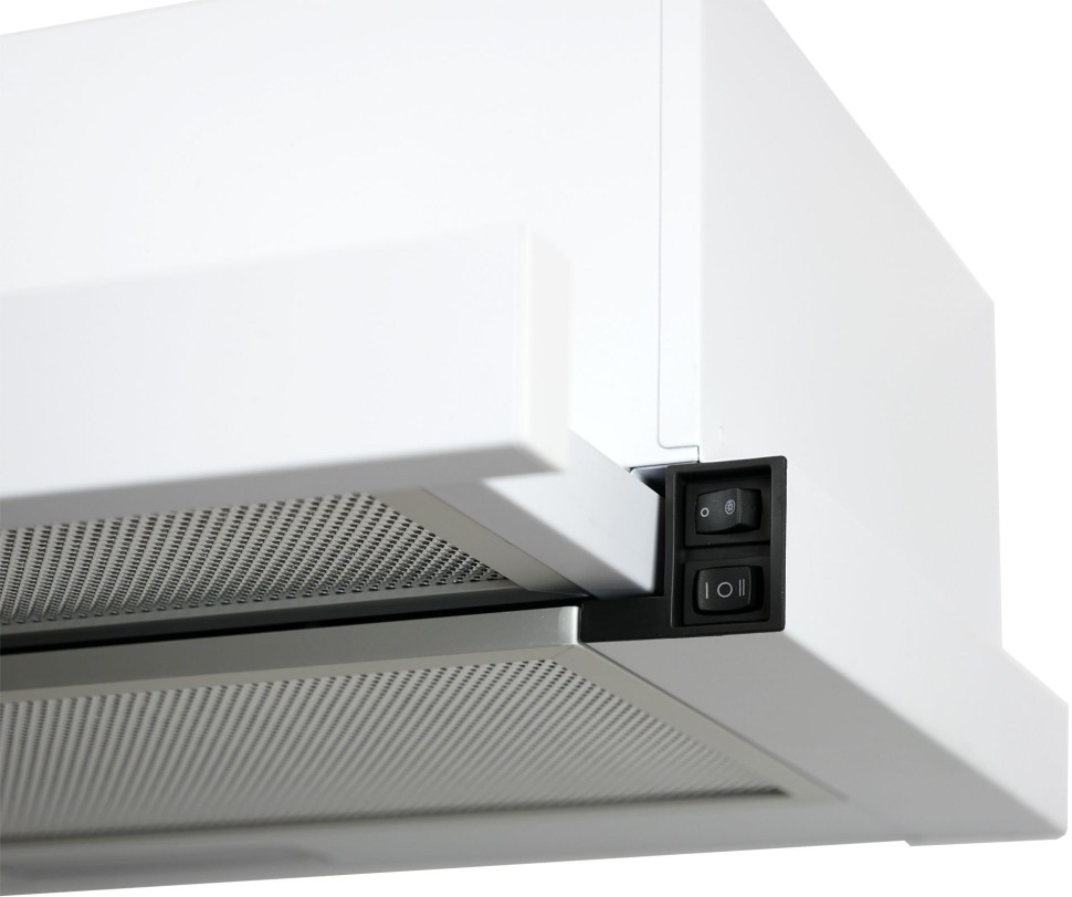 Вытяжка встраиваемая Lex Hubble 2M 600 белый управление: кнопочное (2 мотора)