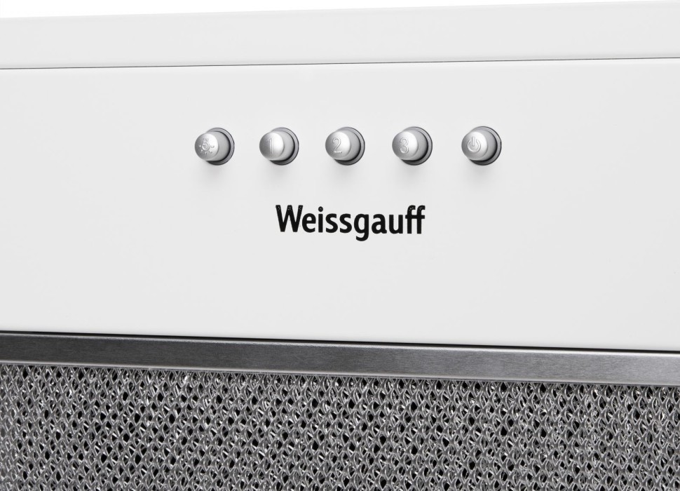 Вытяжка встраиваемая Weissgauff Alpha 50 PB WH белый управление: кнопочное (1 мотор)  
