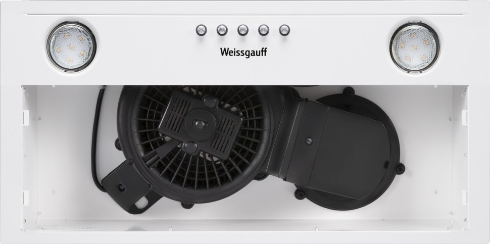 Вытяжка встраиваемая Weissgauff Alpha 50 PB WH белый управление: кнопочное (1 мотор)  